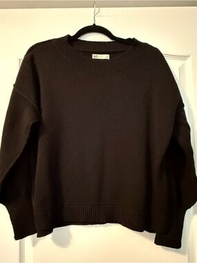 SO Black Oversized Crewneck Sweater